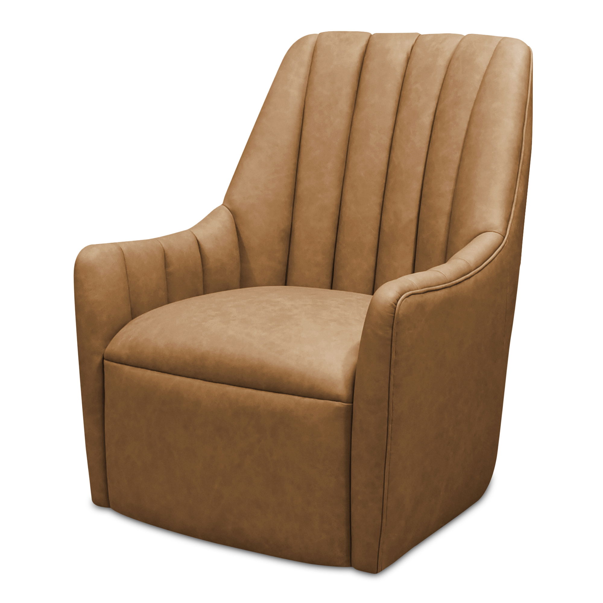 Bowie Swivel Chair Tan Leather large image 
