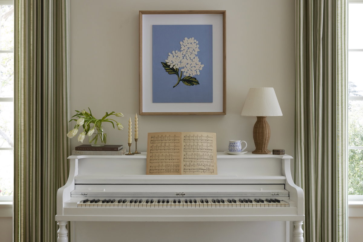 Rifle Paper Co. x Loloi Hydrangea Blue Wall Art, Wall Hanging, 24" length x 29" width View 3