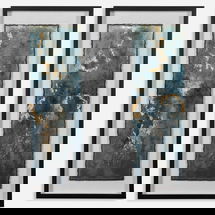 Online Designer Living Room Glimmering Agate Abstract Prints, S/2