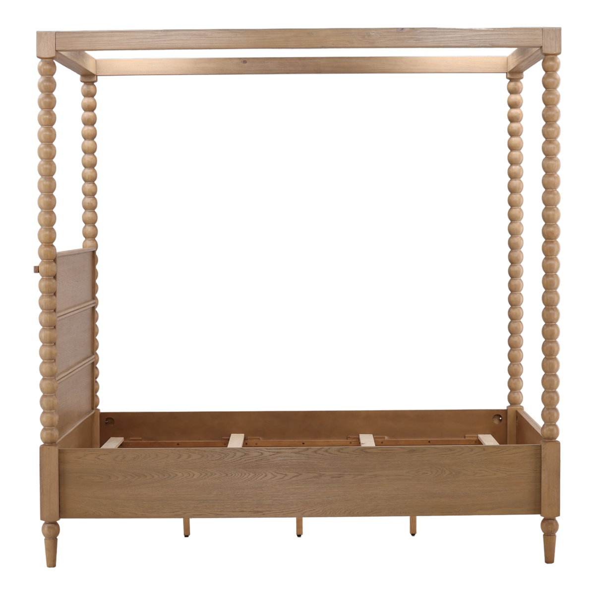 Marcellina Bed Queen Natural, by Dovetail, 64.5" width x 90" height x 87.3" depth View 3