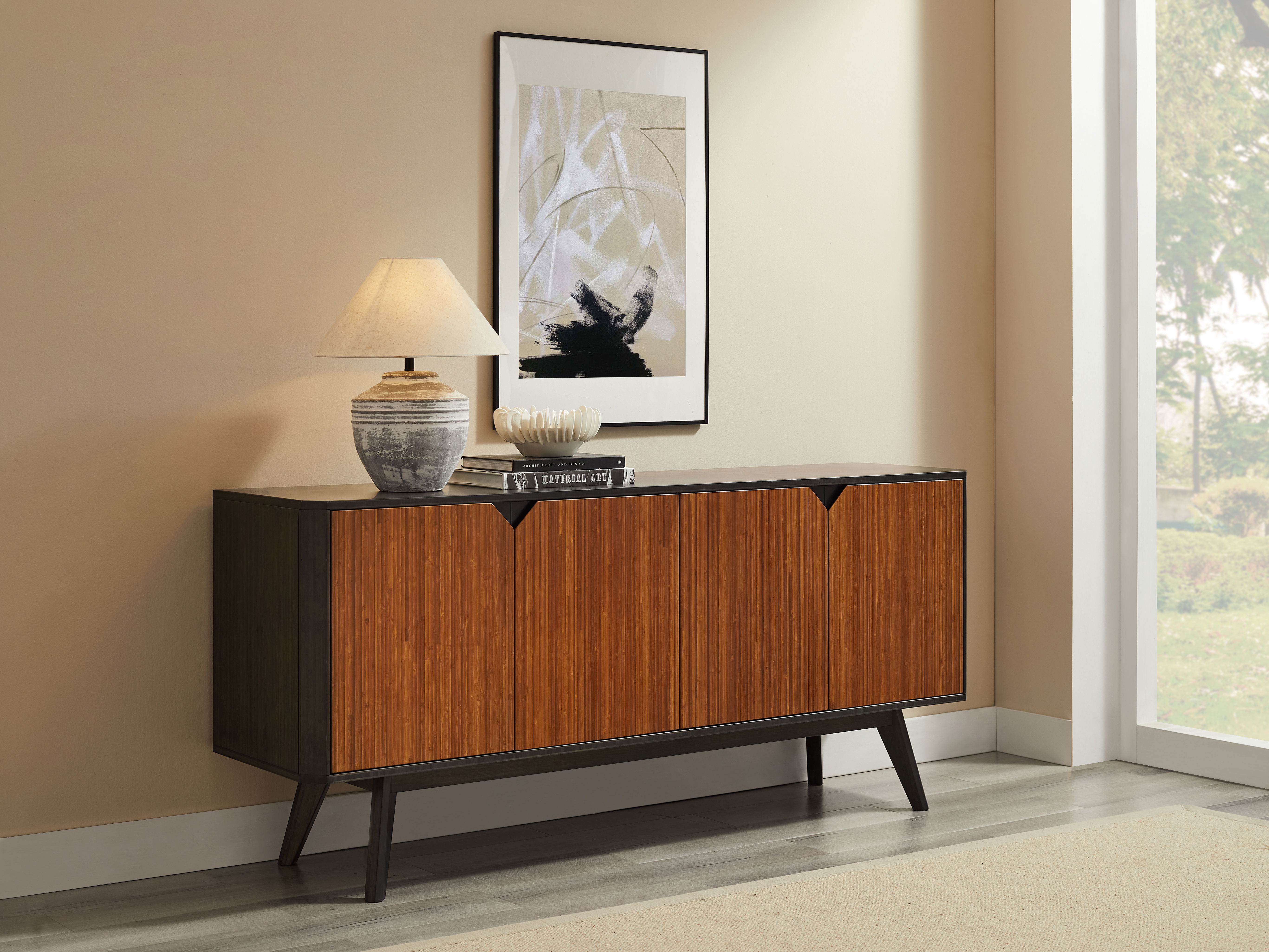 Sonoma Sideboard, Amber, File Storage by Greenington, 72" length x 18" width x 32" height View 2