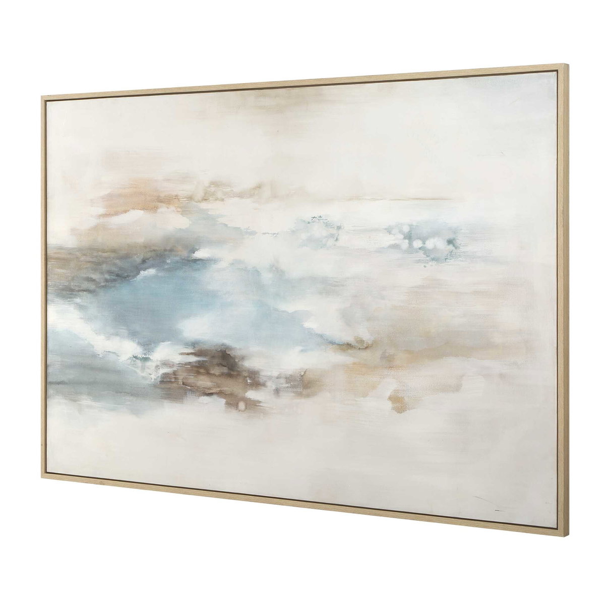 Chasing Blue Coastal Canvas Art, by Uttermost, 73.7" width x 49.7" height x 1.5" depth View 4