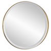 Crofton Lighted Brass Round Mirror, by Uttermost, 32" width x 32" height x 2.12" depth thumbnail 8