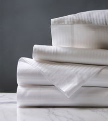 Online Designer Bedroom EMILIO JACQUARD STRIPE SHEET SET IN WHITE