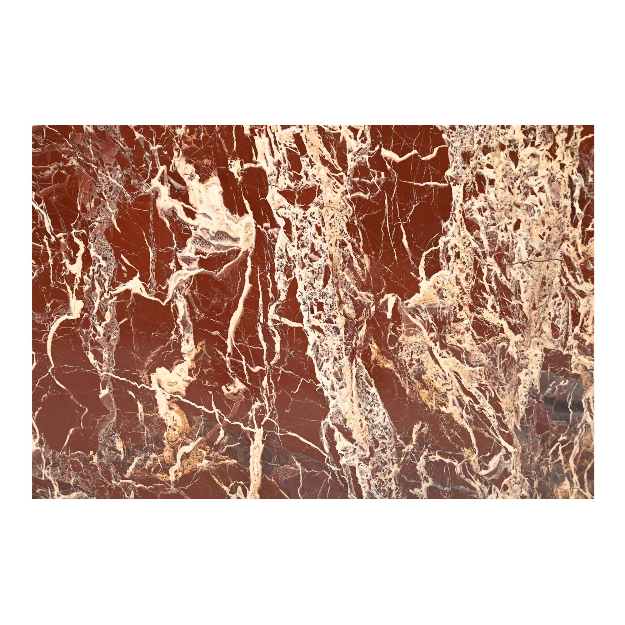 Rosa Accent Table Rosso Levanto Marble, Side & End Table by Moe's Home, 20" width x 20" height x 20" depth View 6