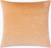 Cotton Velvet Stripes Accent Pillow Poly, Decorative Pillow by Surya, 22" length x 22" width thumbnail