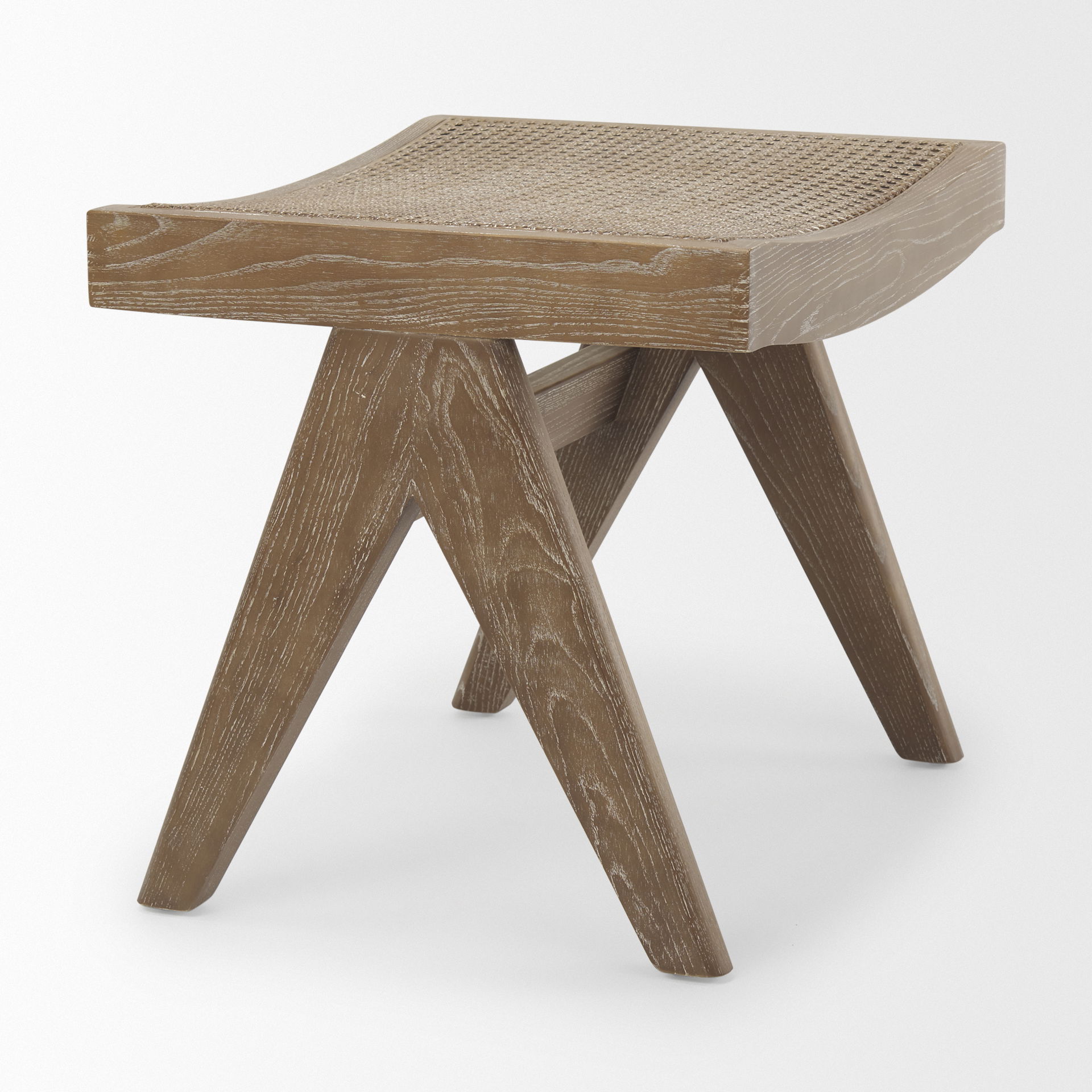Arvin  Medium Brown Wooden Stool large image 