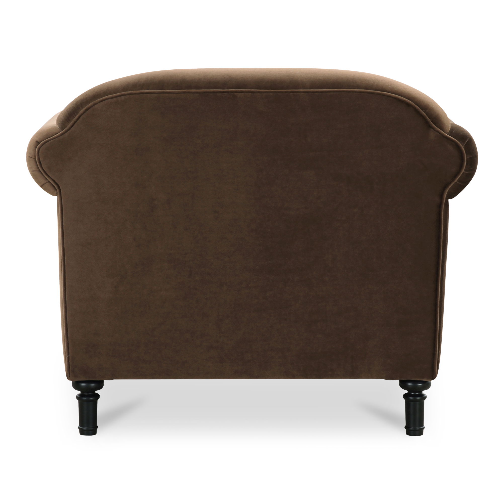 Harmony Accent Chair Dark Brown Faux Mohair large image 