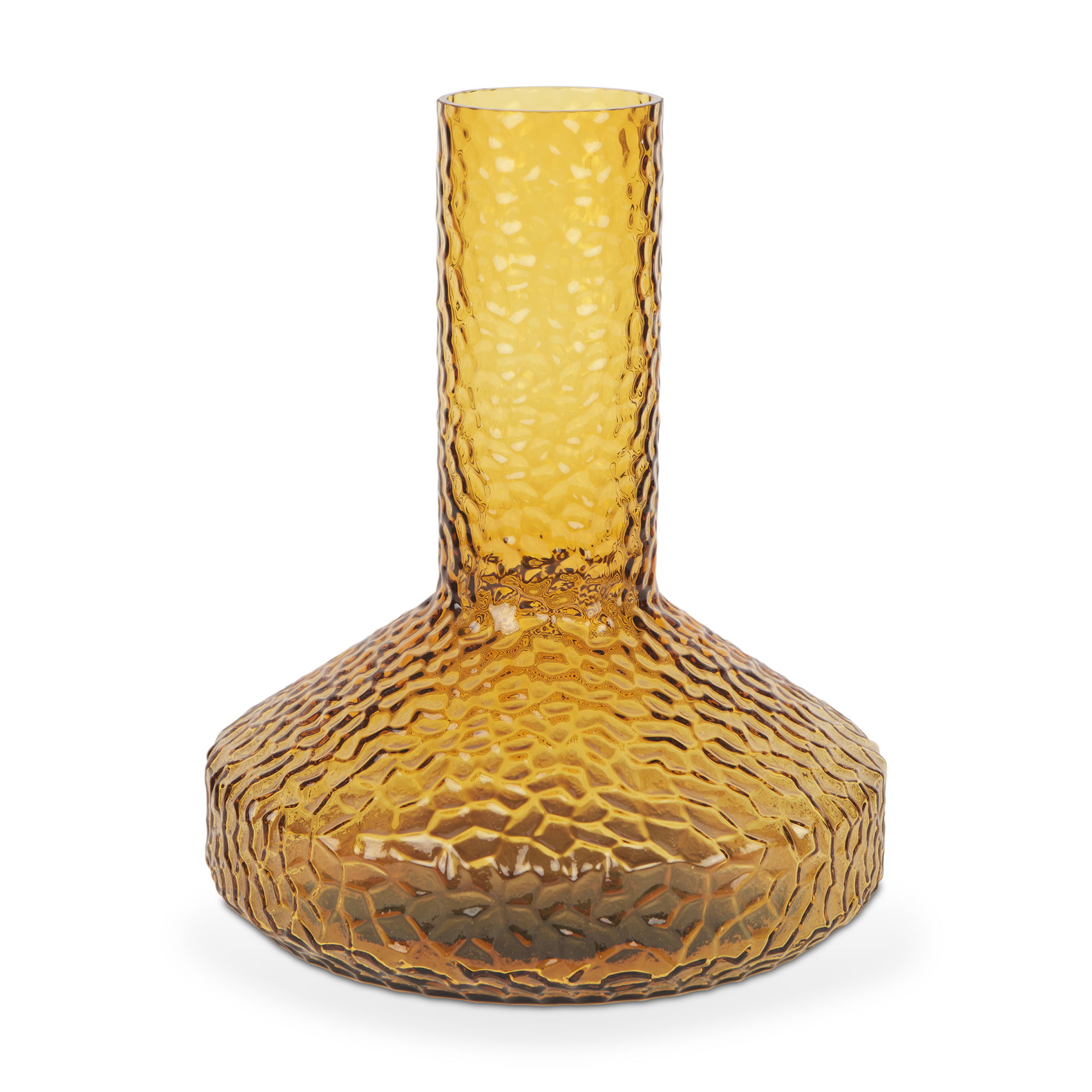 Jolene Tall  Amber Glass Vase large image 