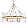 Crystal Stick 8 Light Brass Chandelier, Pendant by Uttermost, 38.75" width x 31.25" height x 38.75" diameter x 38.75" depth thumbnail 8