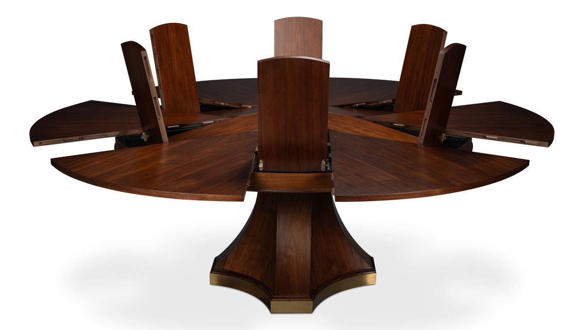 Chelsea Jupe Dining Table Large, by Sarreid, 5'6" length x 5'6" width x 2'6" height View 6
