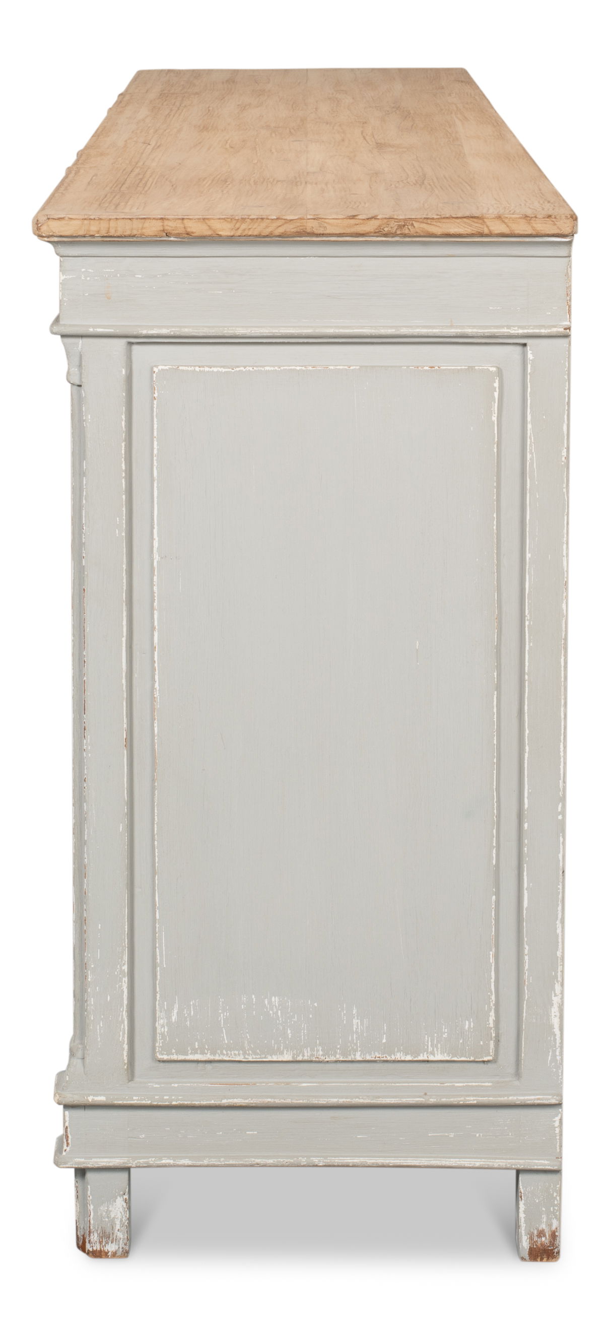 Marksman Sideboard,Antique Muted Grey, Cabinets & Sideboard by Sarreid, 96" length x 20" width x 39" height View 4