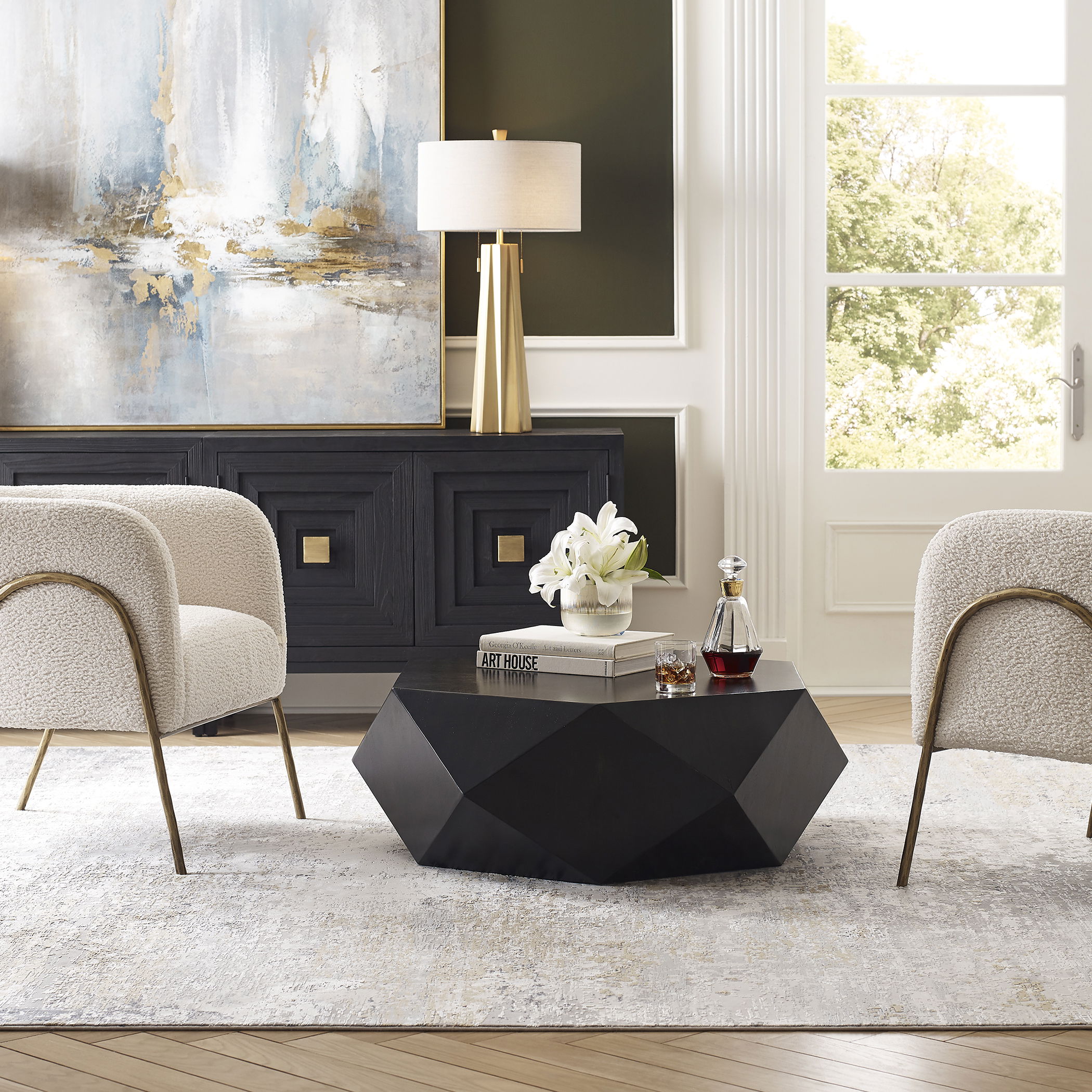 Volker Small Black Coffee Table large image 