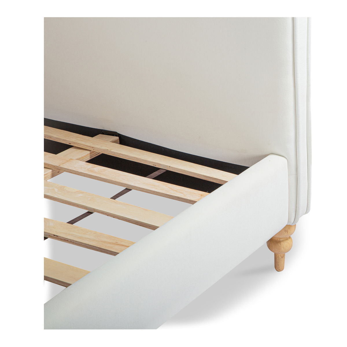Jacqueline Queen Bed Cream, by Moe's Home, 65" width x 49.6" height x 89.8" depth View 4