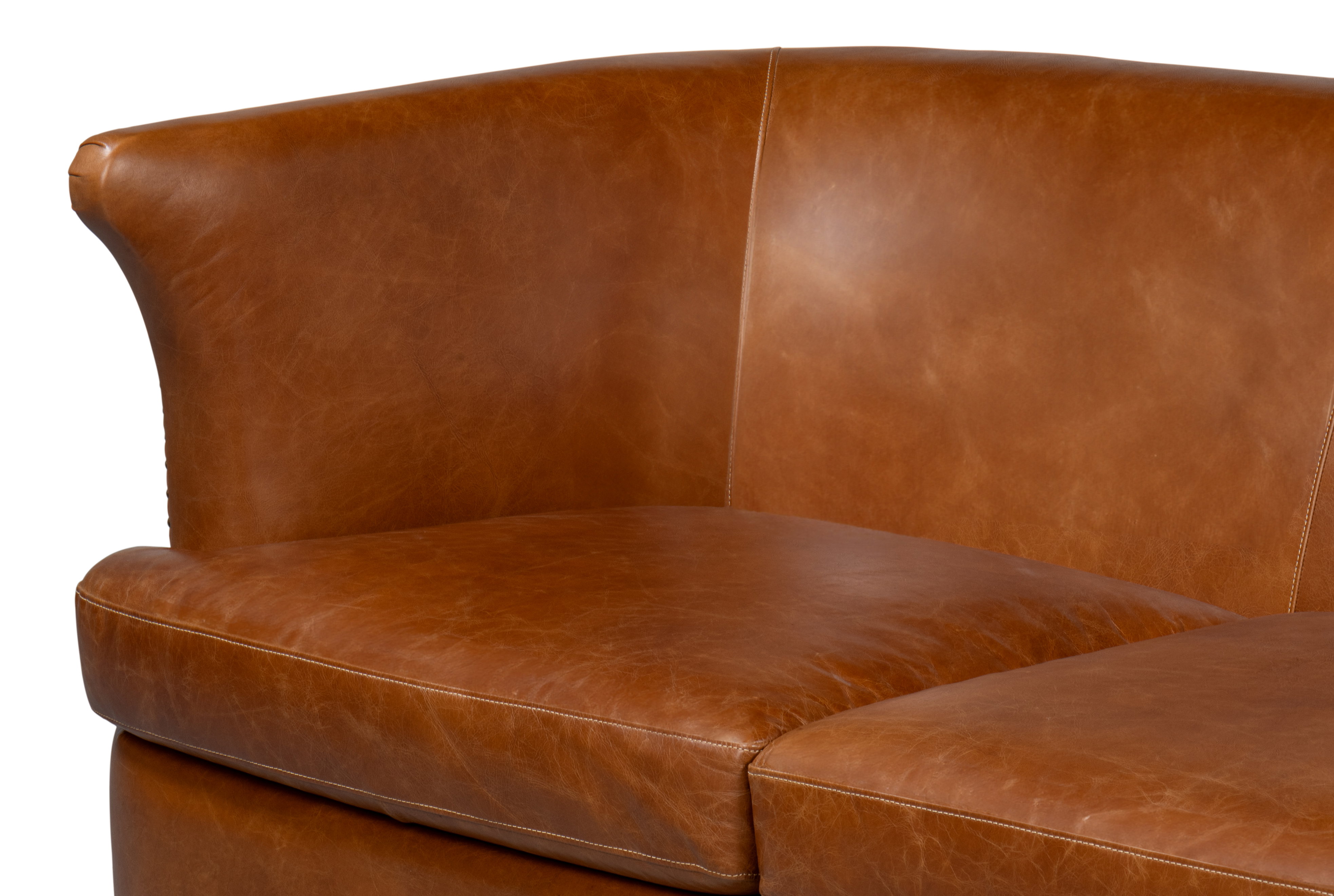 Mcmillan Distilled Leather Sofa, Sofas & Sectional by Sarreid, 90" length x 37" width x 32" height View 10