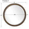 Wayde Gold Bark Round Mirror, by Uttermost, 30" width x 30" height x 1.5" depth thumbnail 3