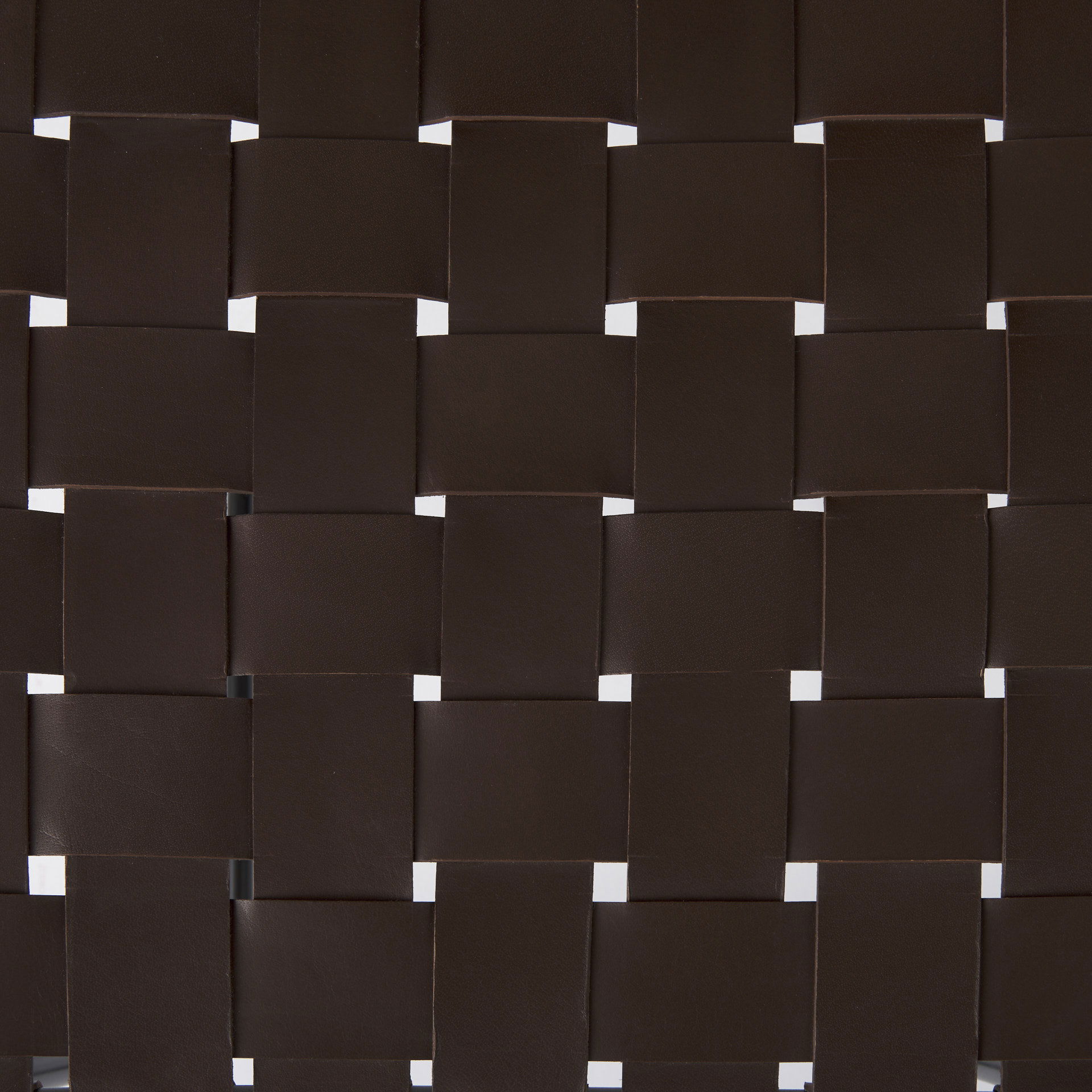 Clarissa 18.0L x 16.0W x 26.25H Dark Brown Woven Leather Seat with Black Iron Frame Counter Stool, Counter & Bar Stool by Mercana, 18" length x 16" width x 26" height View 12