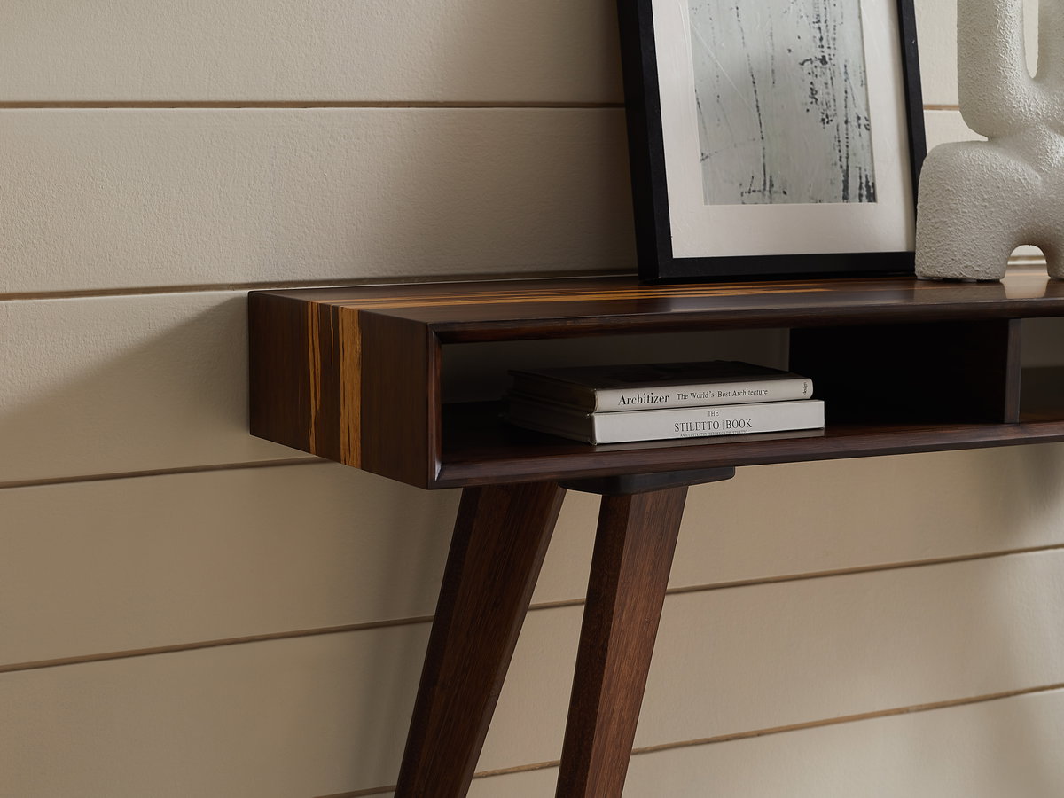 Azara Tiger Console Table, Sable, Living Room by Greenington, 14" length x 46" width x 32.5" height View 5