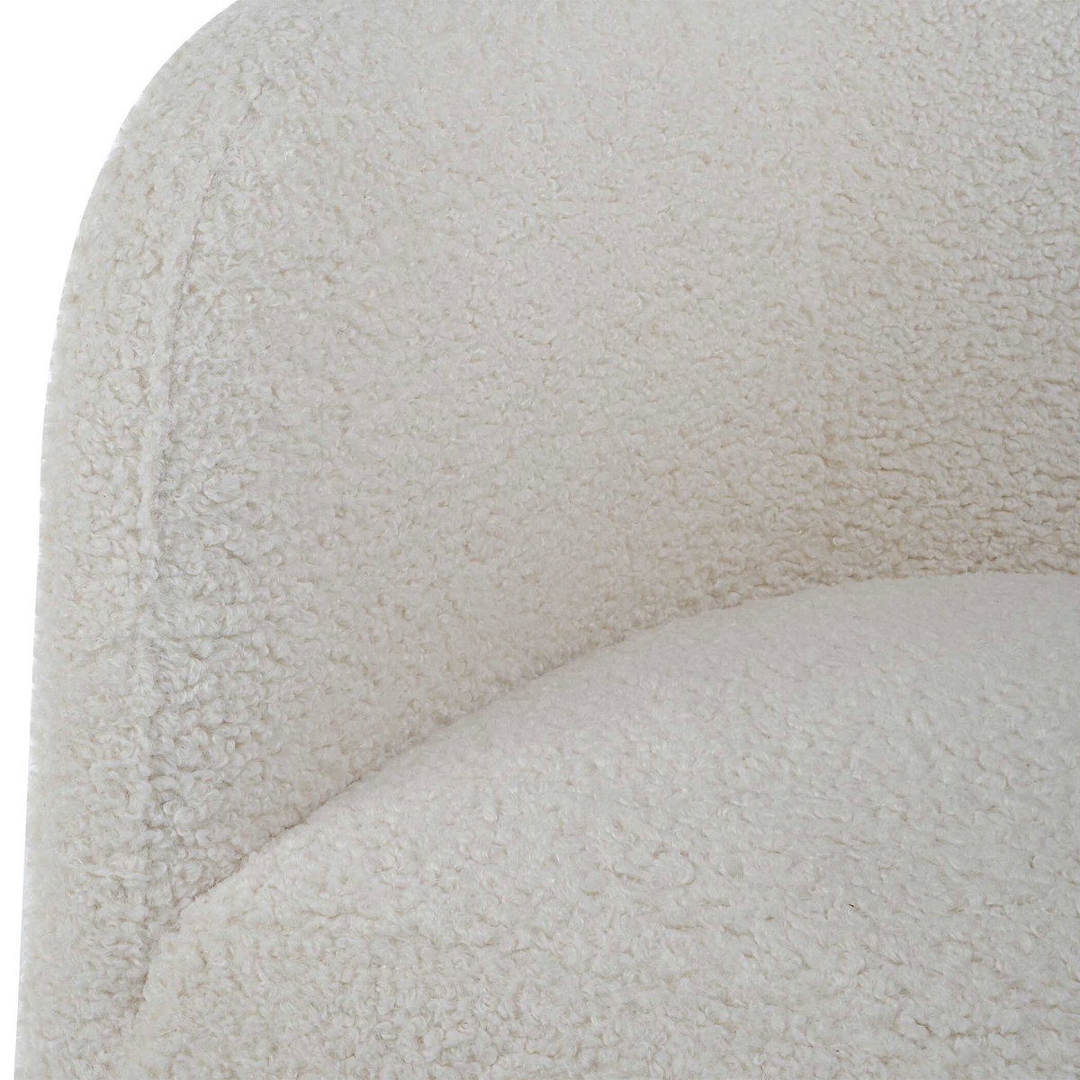 Jacobsen Off White Shearling Accent Chair, by Uttermost, 27" width x 29" height x 27" depth View 9
