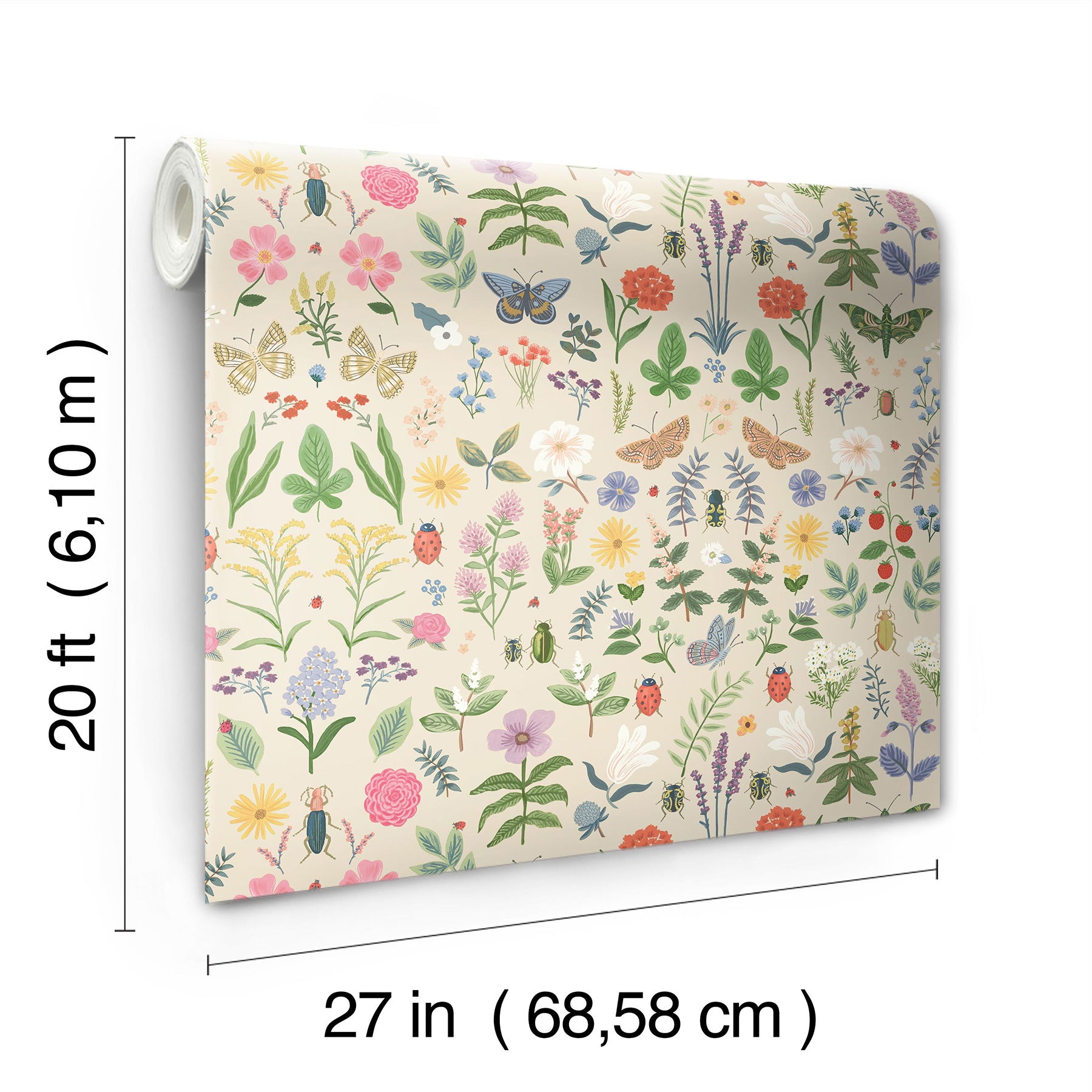Curio Cream Peel & Stick Wallpaper large image 