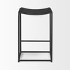 Taniel Backless 26in Seat Counter Stool | Black Wood with Black Metal, Counter & Bar Stool by Mercana, 18" length x 16" width x 27.25" height thumbnail 8