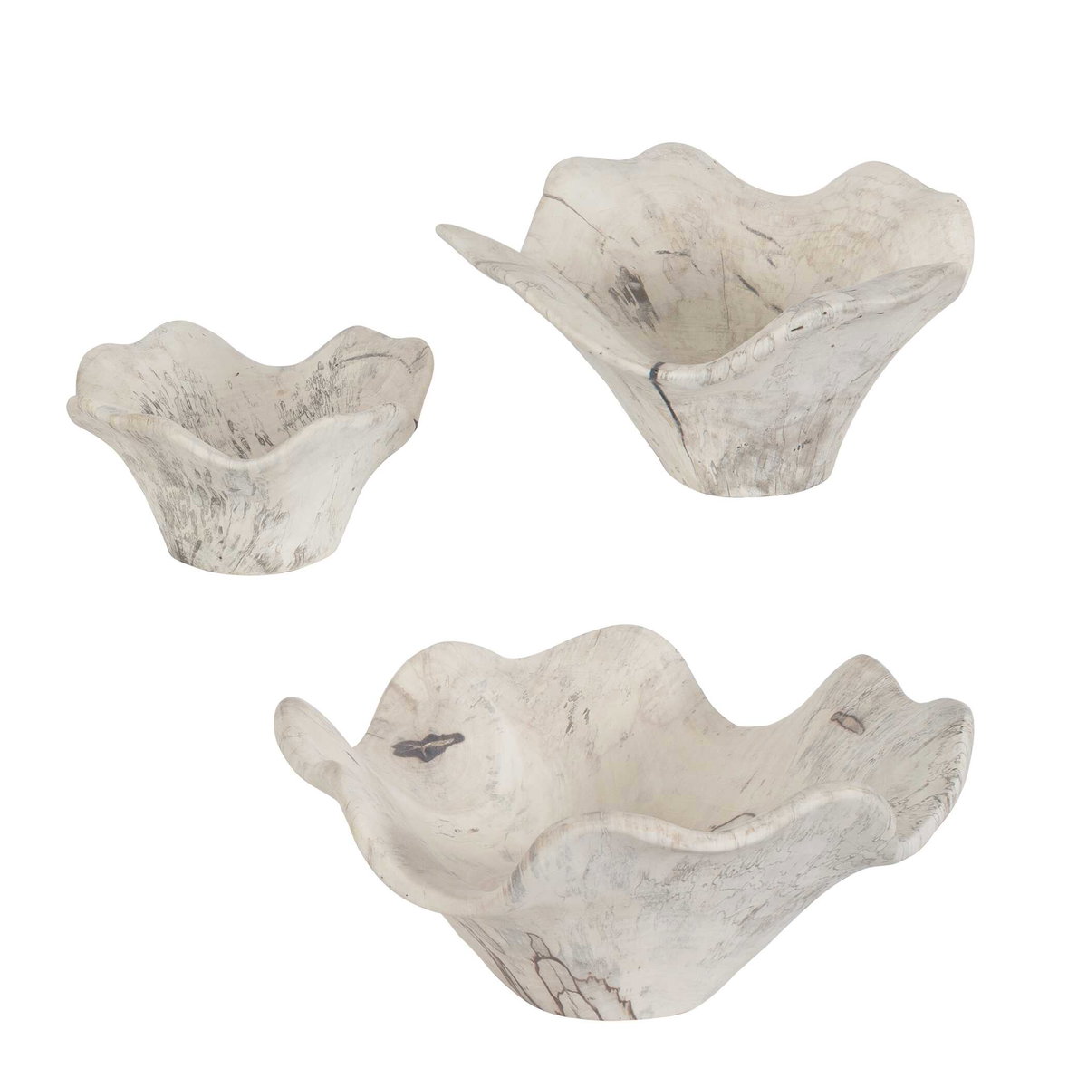 Teo Bleached Wood Wall Decor Set/3, Sculptural Wall Art by Uttermost, 15.75" width x 7" height x 15.75" depth View 5