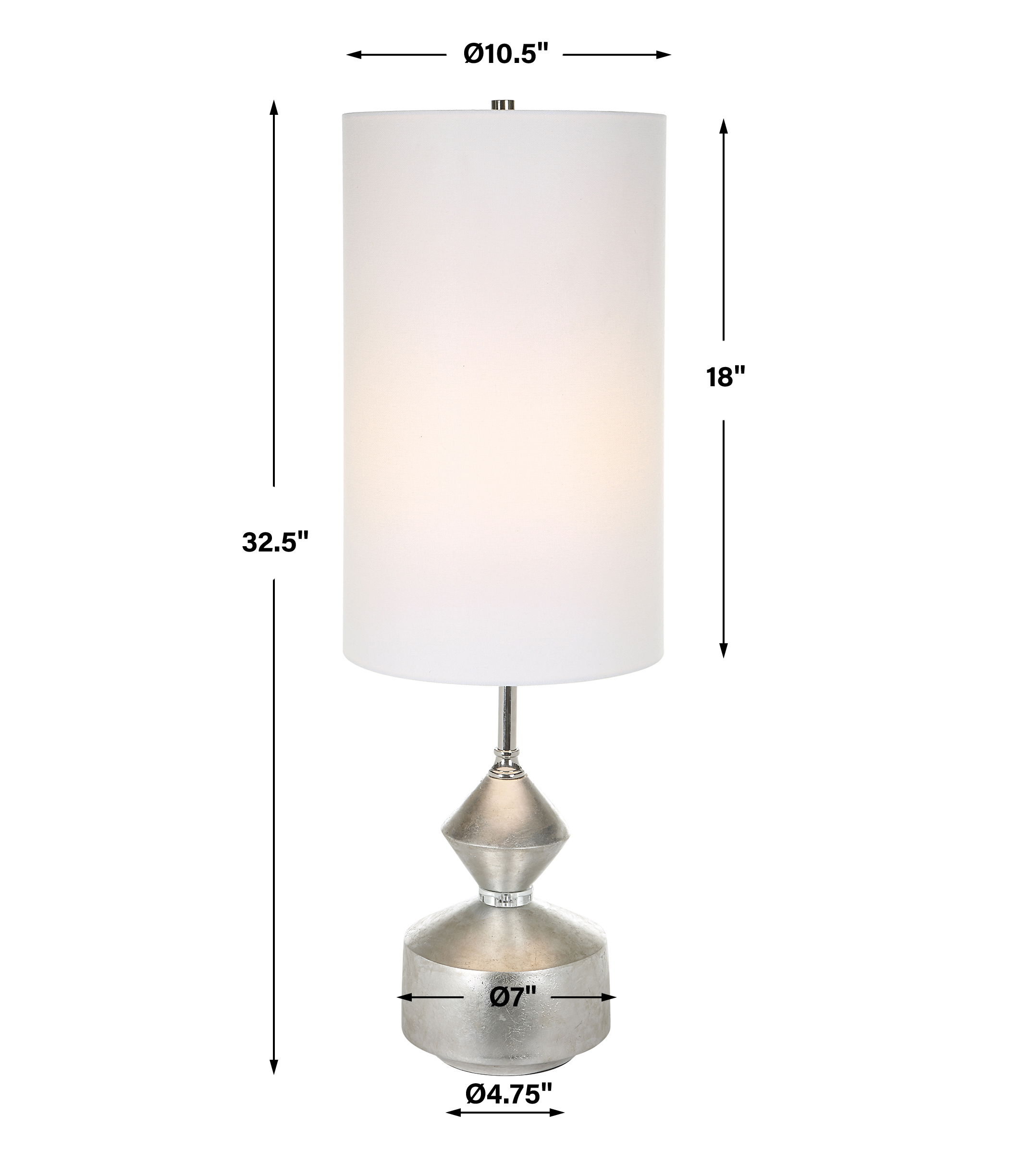 Vial Silver Buffet Lamp large image 