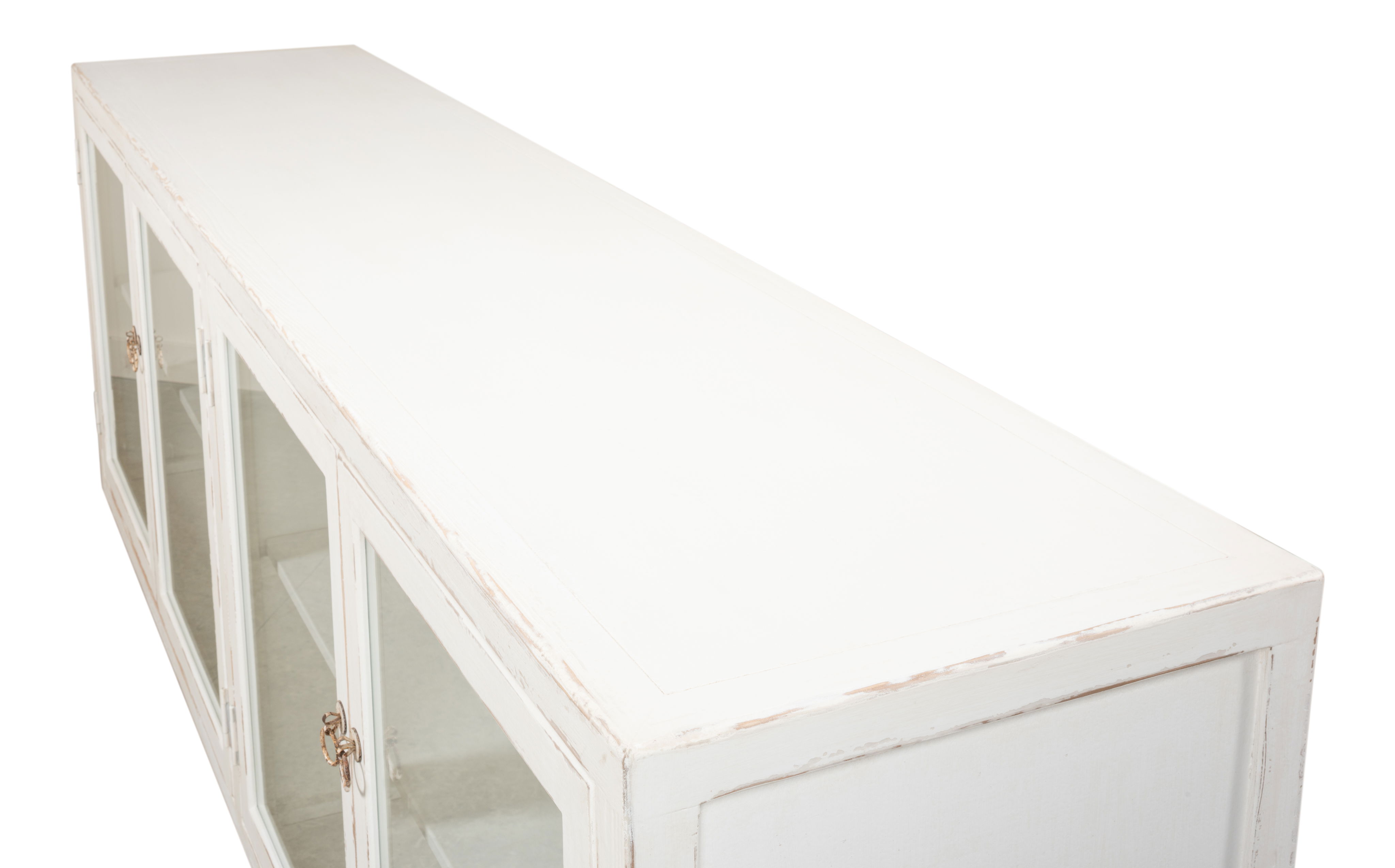 Connor Glass Front Sideboard, Cabinets & Sideboard by Sarreid, 94" length x 20" width x 34" height View 7