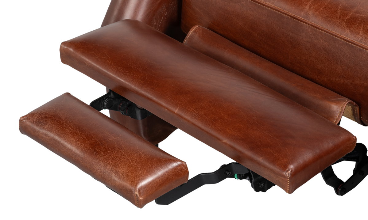 Ashford Leather Recliner, by Sarreid, 3'2" length x 2'6" width x 3'4" height View 5
