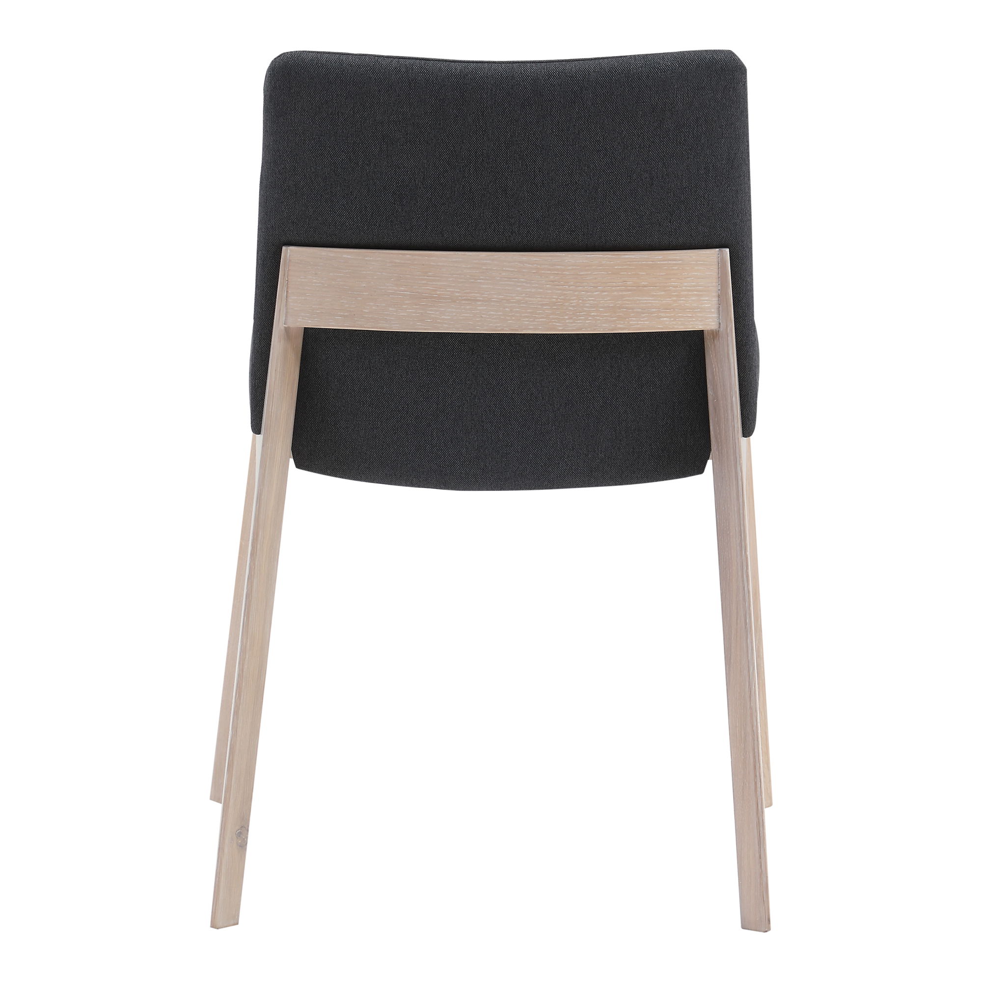 Deco Oak Dining Chair Dark Grey - Set Of Two, by Moe's Home, 21" width x 31" height x 22" depth View 7