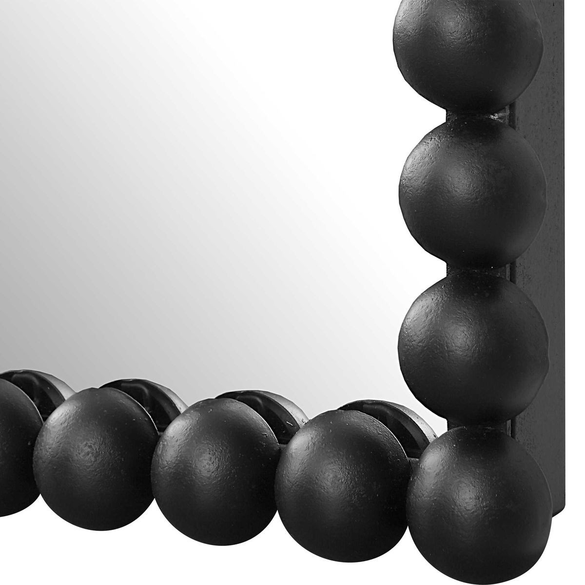 Serna Black Tall Mirror, by Uttermost, 23.37" width x 72.25" height x 2.25" depth View 5