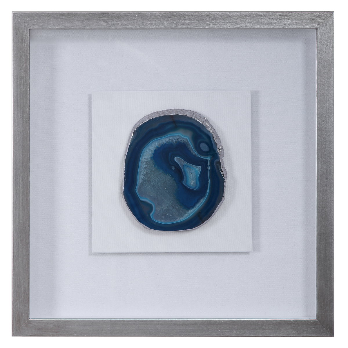 Kalia Blue Stone Shadow Box, Art by Uttermost, 19.75" width x 19.75" height x 2" depth View 1