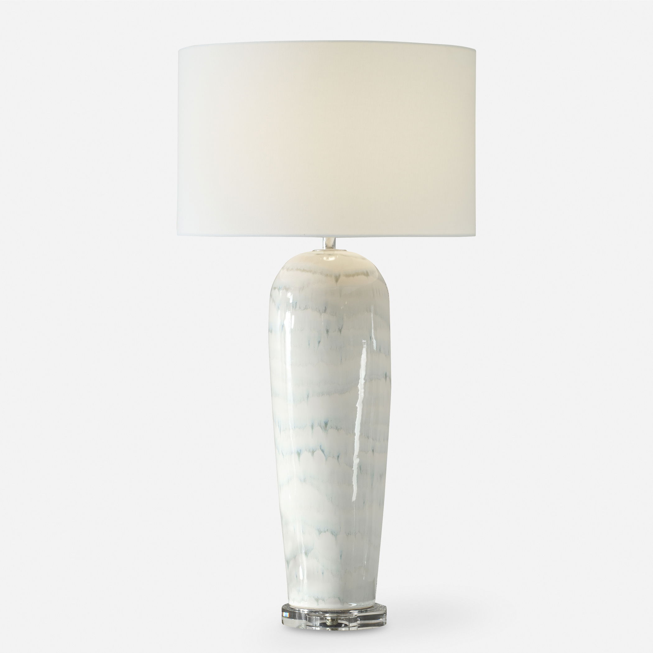 Arden White Glaze Table Lamp large image 