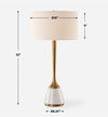 Avola White Marble Table Lamp, by Uttermost, 16" width x 32" height x 16" depth thumbnail 3