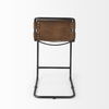 Berbick 20.5 x 24.75 x 39 Medium Brown Leather with Iron Frame Counter Stool, Counter & Bar Stool by Mercana, 20.5" length x 24.8" width x 39" height thumbnail 5