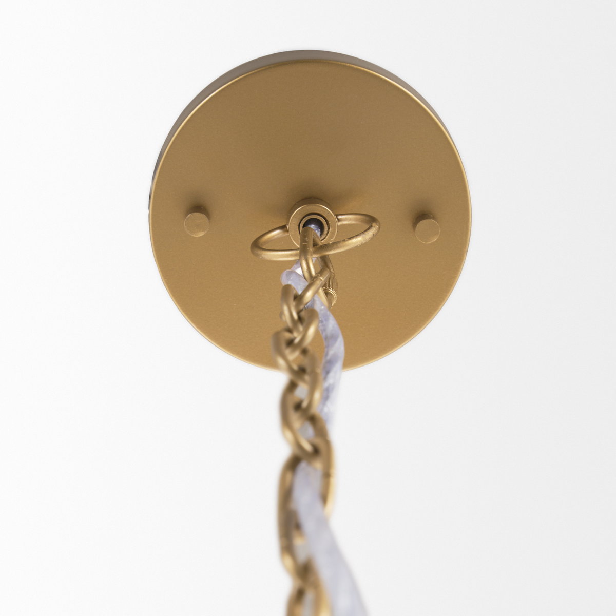 Tosha 1-Light Tapered Cotton Rope Drum Pendant, by Mercana, 24" length x 24" width x 13.5" height View 5