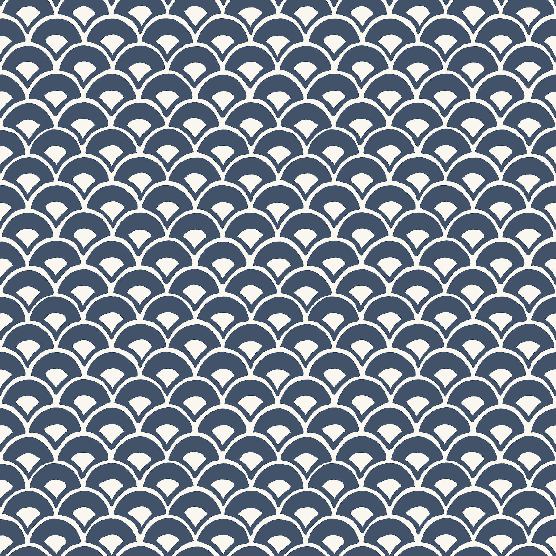 Stacked Scallops Blue Wallpaper large image 