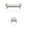Cardero Daybed Ivory, Chaise Lounges & Daybed by Moe's Home, 74.5" width x 23.5" height x 30" depth thumbnail 10