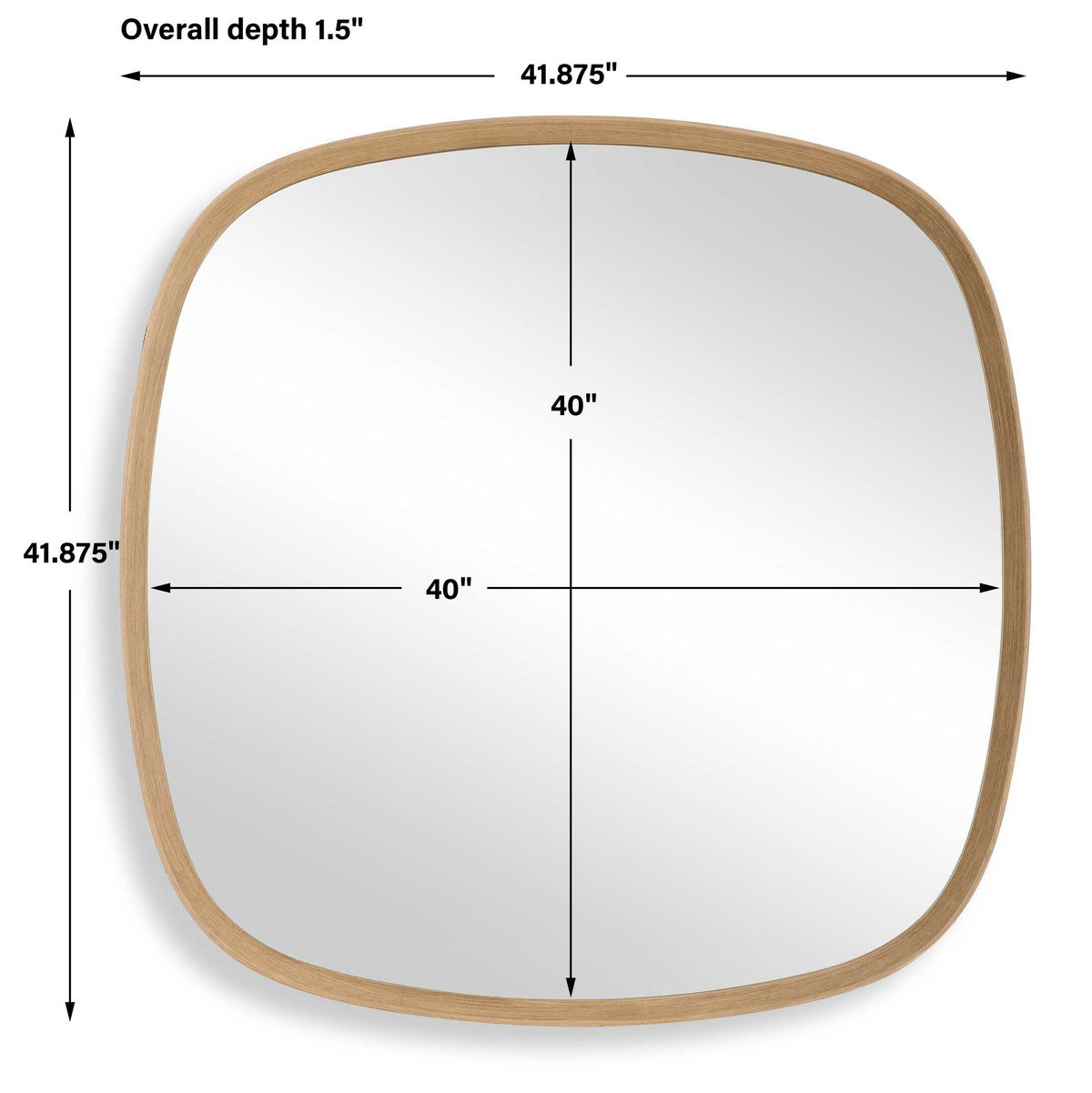 Novell Pinewood Mirror, by Uttermost, 41.87" width x 41.87" height x 1.5" depth View 3