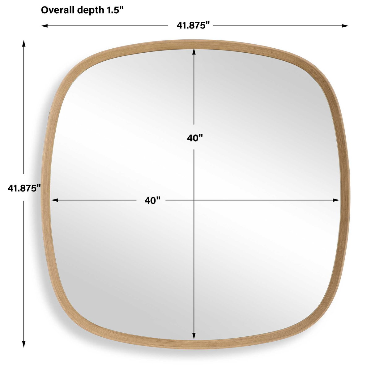 Novell Pinewood Mirror, by Uttermost, 41.87" width x 41.87" height x 1.5" depth View 3