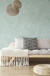 Tea Leaves Stripe Blue Wallpaper thumbnail 2