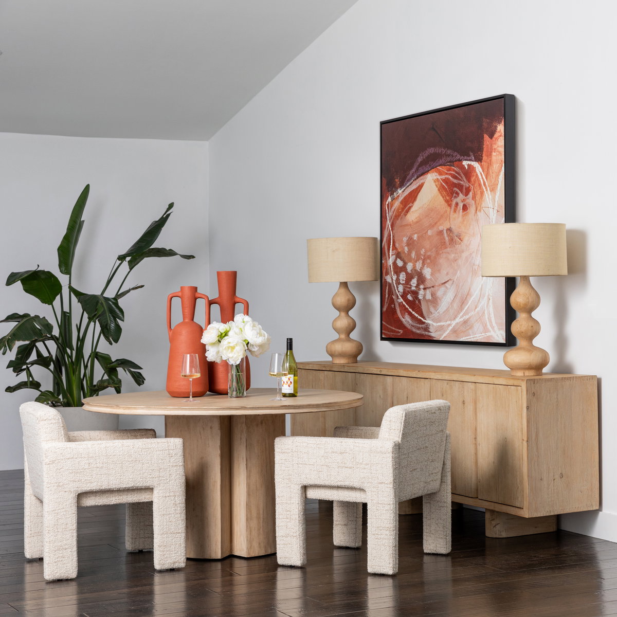 Thalia Sideboard Light Natural 73', Sideboards & Buffet by Dovetail, 73" width x 33.5" height x 18.25" depth View 8