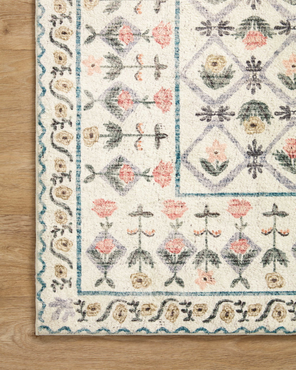 Rifle Paper Co. x Loloi Eden Rug, 2'6" length x 9'6" width View 5
