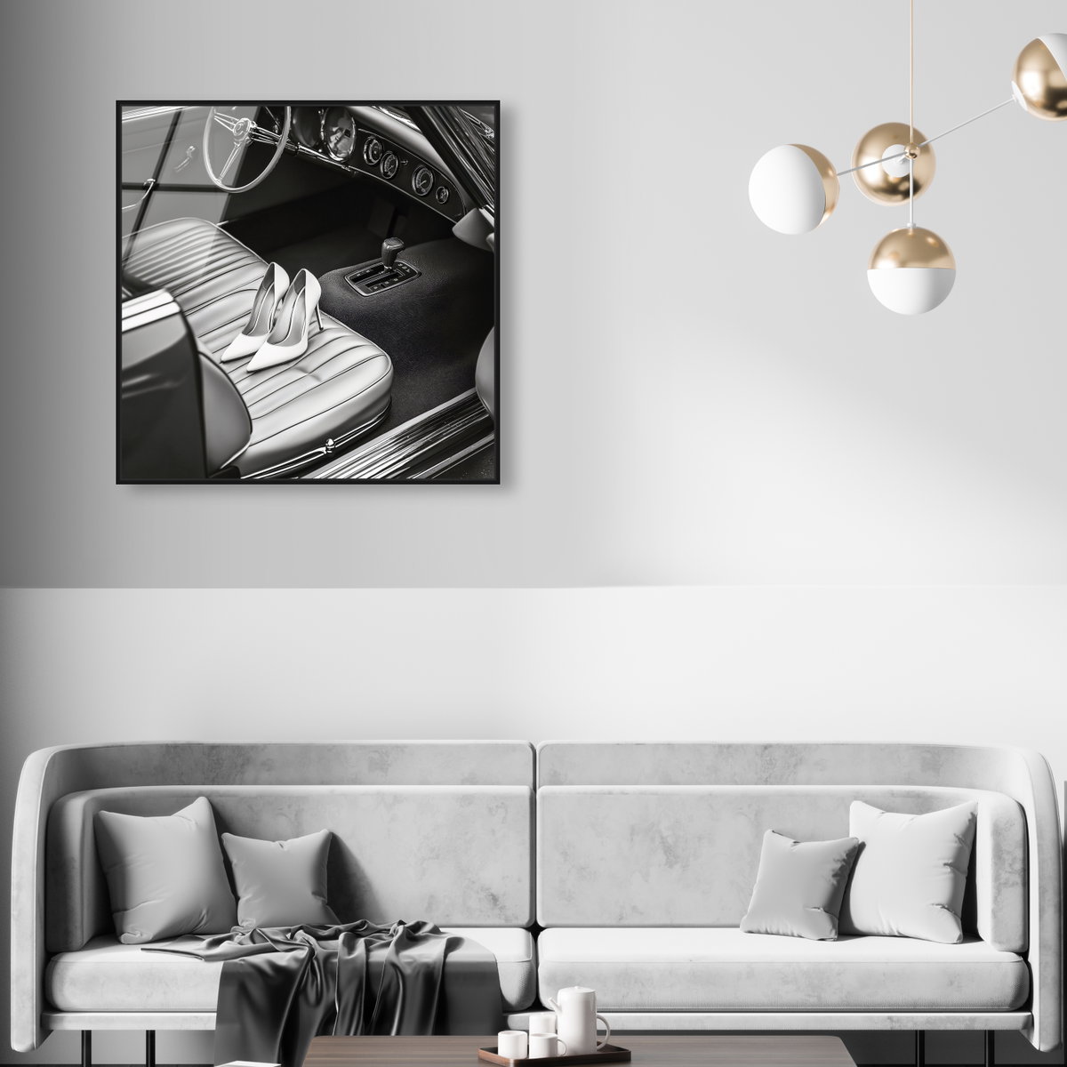 Vintage Car Scene (No Embellishment), Art by Oliver Gal,  30x30 View 3