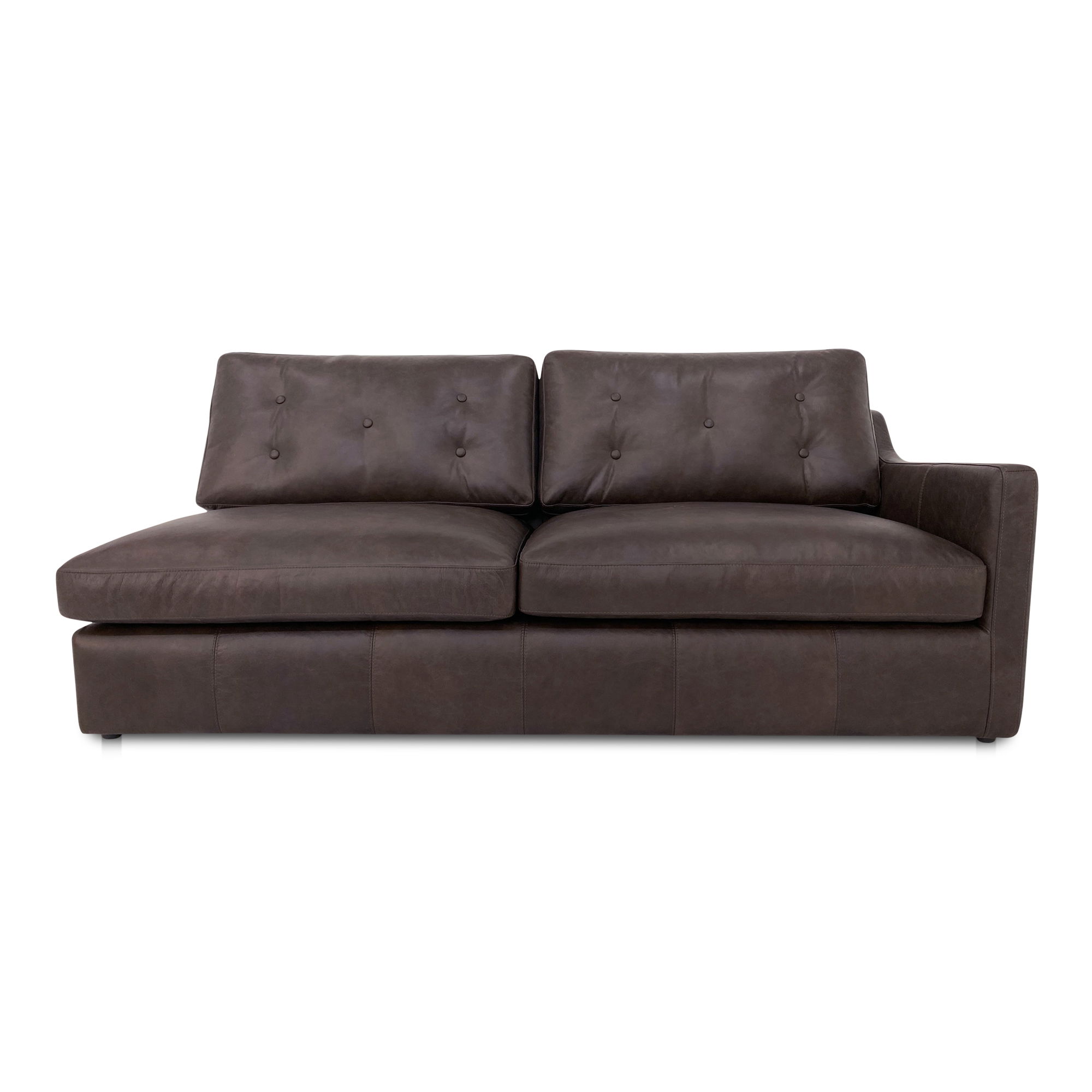 Thurlow Right Arm Facing Sofa Espresso Brown Leather large image 