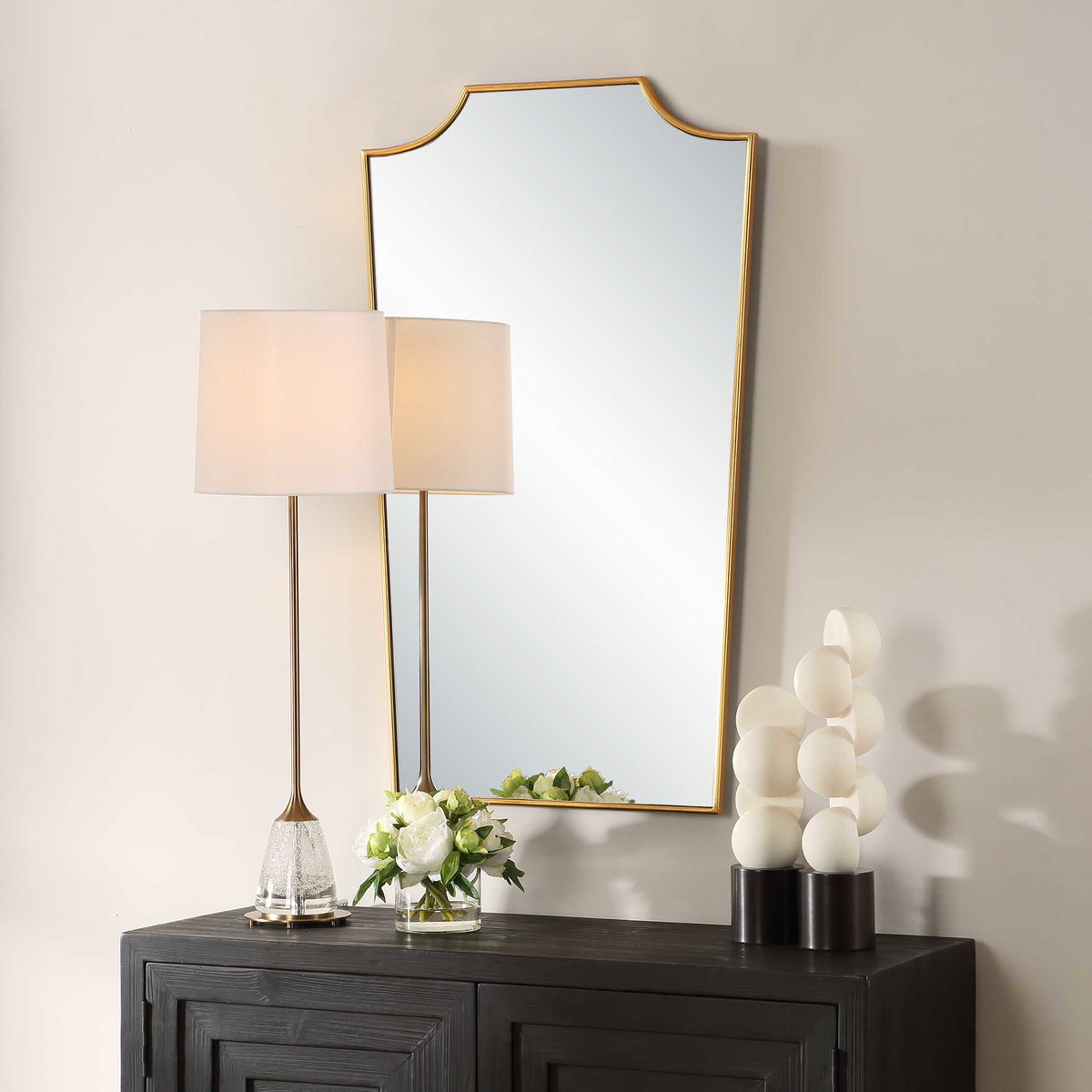 Demure Antique Gold Mirror, by Uttermost, 2' width x 3'4" height x 0.75" depth View 4