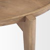 Cleaver I 22 x 24 Round Top Brown Solid Wood Accent Table thumbnail 8