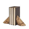 Rahima Brown Forest Marble Angled Bookends, by Mercana, 10.23" length x 3.15" width x 4.75" height thumbnail 1