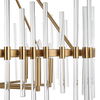 Crystal Stick 8 Light Brass Chandelier thumbnail 6