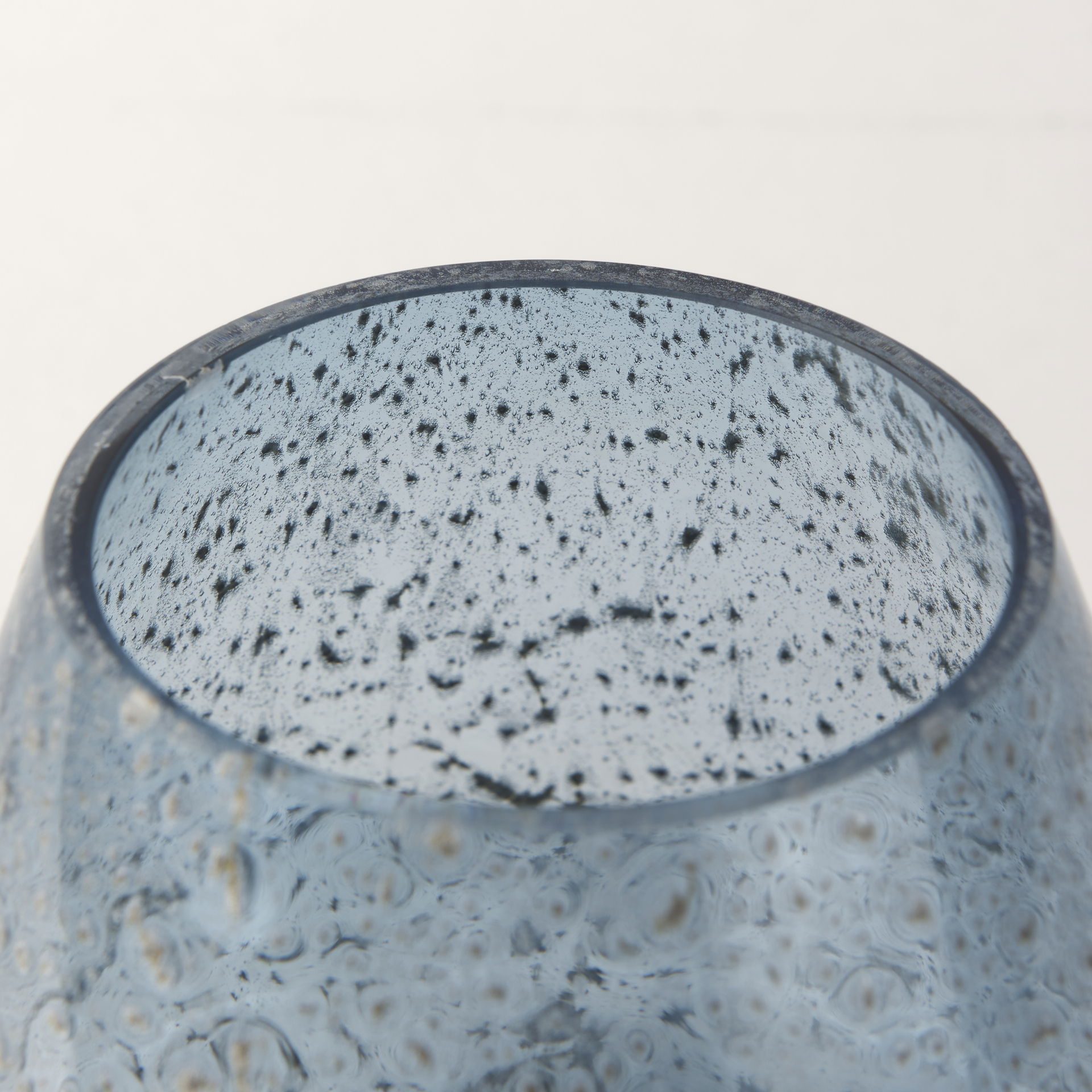 Robyn Short Blue Glass Vase large image 